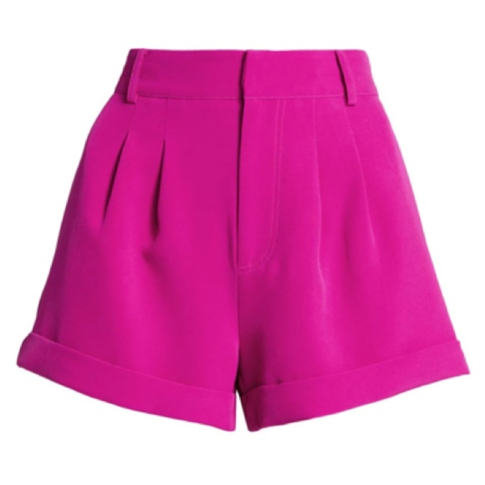 NWT Large Generation Love Georgie Women's Pink Shorts Magenta Crepe Tailored
